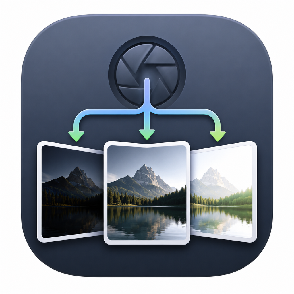 HDR RAF Extractor app icon showing three exported photo frames